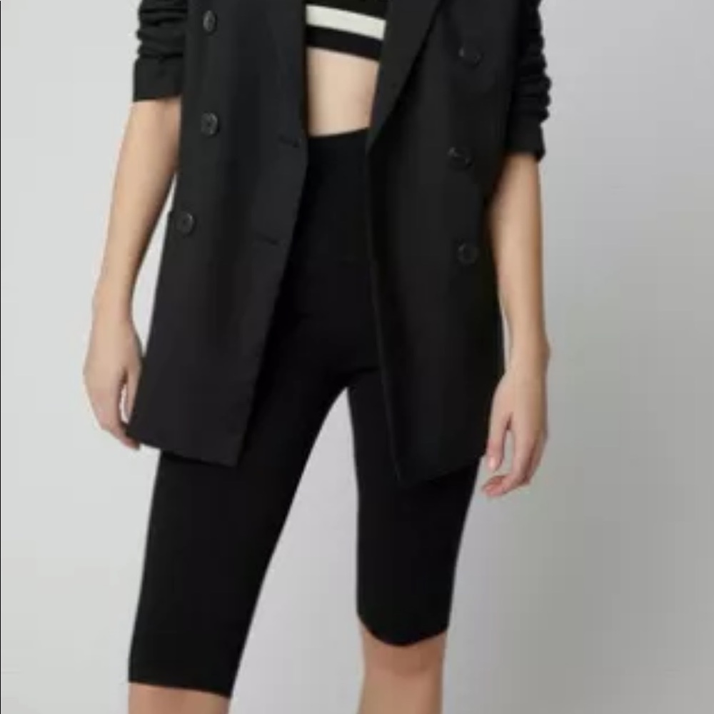 KHAITE “JANE” HIGH WAIST CROPPED LEGGING, SZ L BLACK